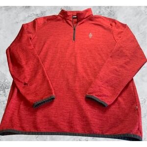 *Burn hole in sleeve PING Golf Pullover Men's XXL Red Quarter Zip‎ Athletic Top